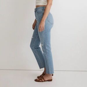 Madewell Distressed The Curvy Perfect Vintage Light Blue Women's Jeans Size 25